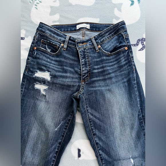 Loft Distressed Blue Jeans for Women size 26/2 - Picture 2 of 5
